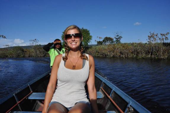 De canoa, a caminho do Salto Aponwao, na Gran Sabana, na Venezuela